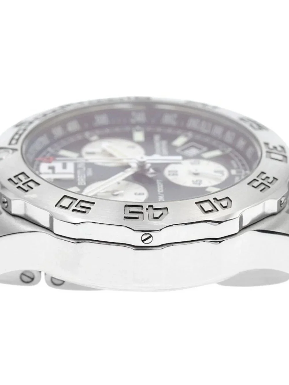 BREITLING Colt A73387 Chronograph Black / Silver Dial Quartz Men's Watch_964214